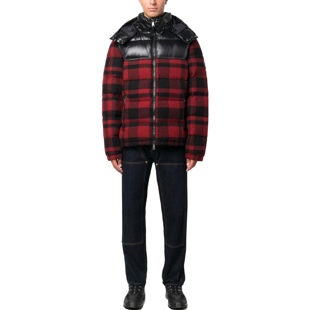 Polo Ralph Lauren Plaid Zip-Up Hooded Down Jacket Men’s Black Red. 710908596-002 圖 3