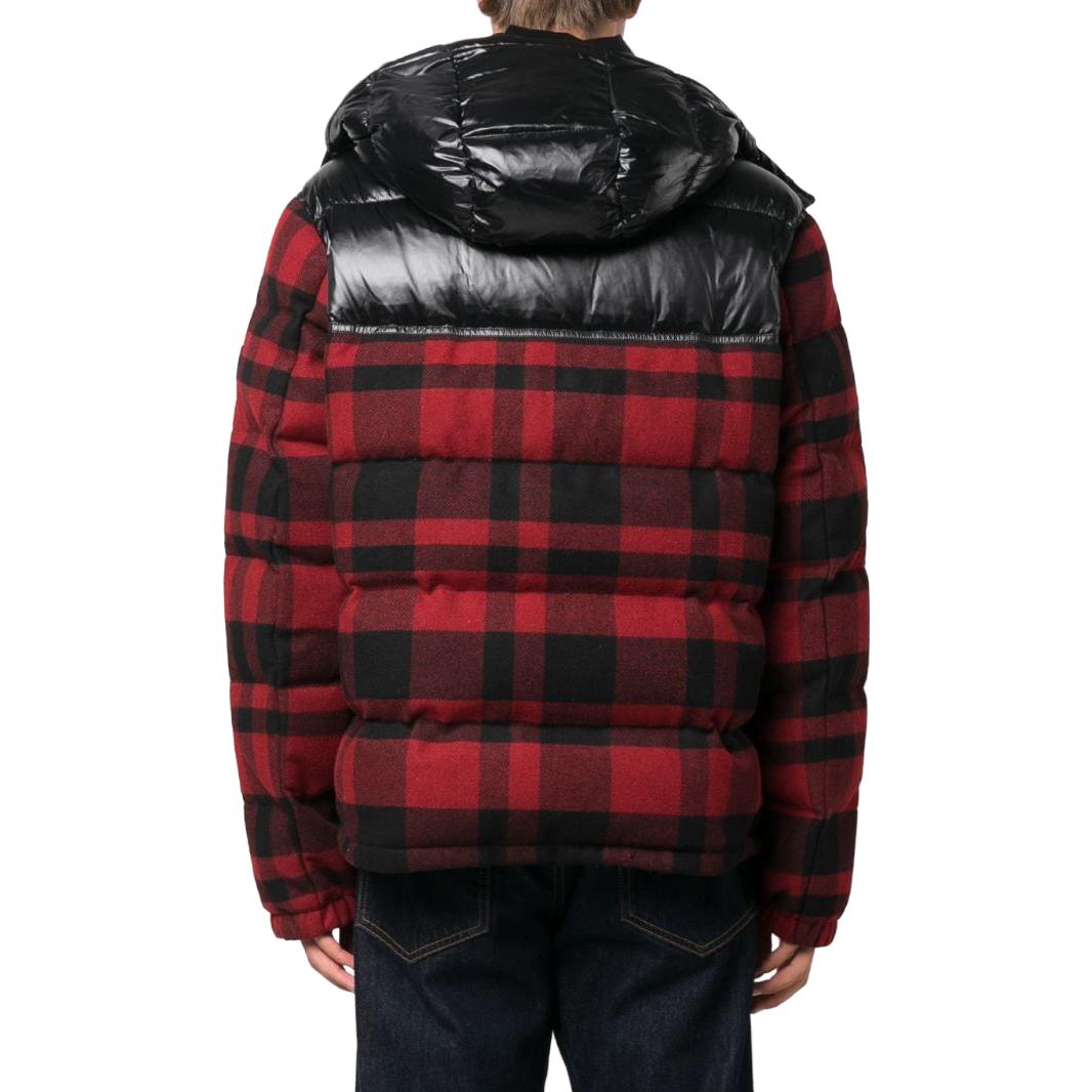 Polo Ralph Lauren Plaid Zip-Up Hooded Down Jacket Men’s Black Red. 710908596-002 圖 4