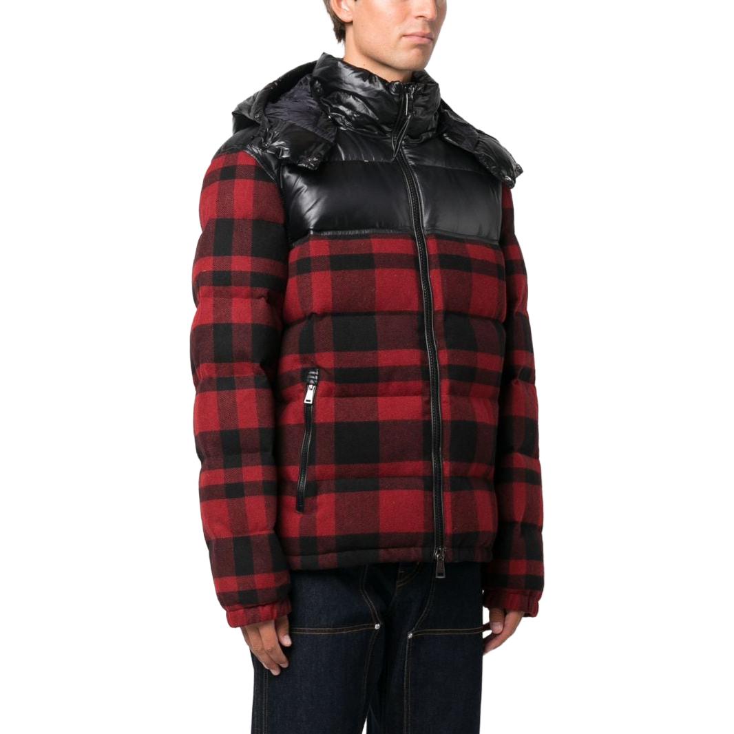 Polo Ralph Lauren Plaid Zip-Up Hooded Down Jacket Men’s Black Red. 710908596-002 圖 5