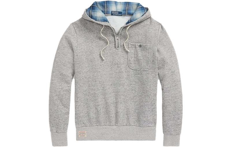 Polo Ralph Lauren Plain Drawstring Hoodie Grey Menswear. 710879071-001 圖 2