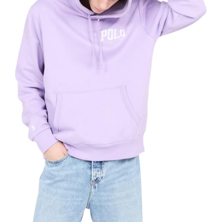 Shop Polo Ralph Lauren 紫标宽松连帽长袖卫衣 710968708002