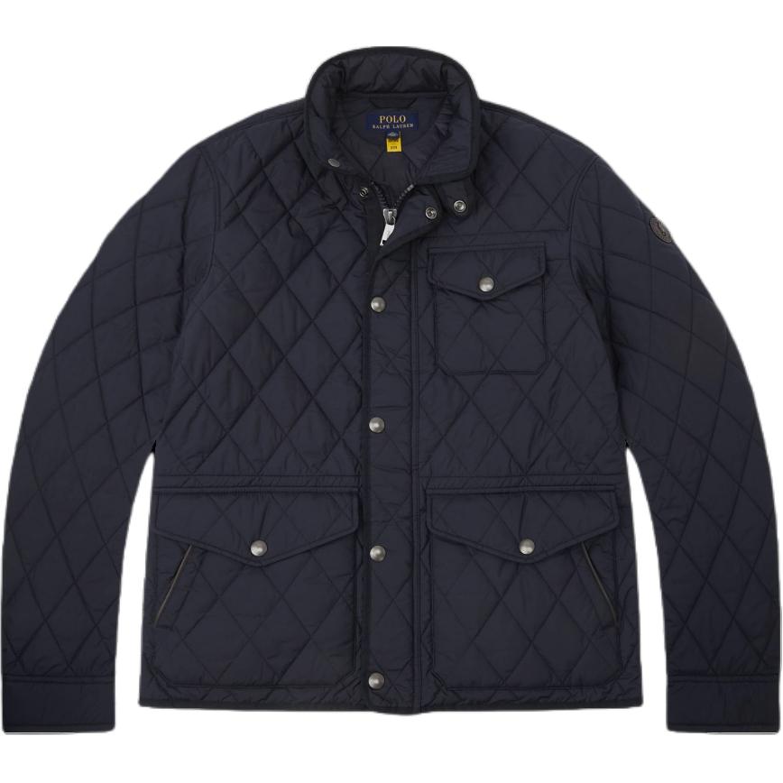 Polo Ralph Lauren Quilted Logo Long Sleeve Cotton Jacket Navy Blue . MNPOOTW16020059-410