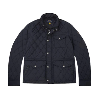 Polo Ralph Lauren Quilted Logo Long Sleeve Cotton Jacket Navy Blue . MNPOOTW16020059-410