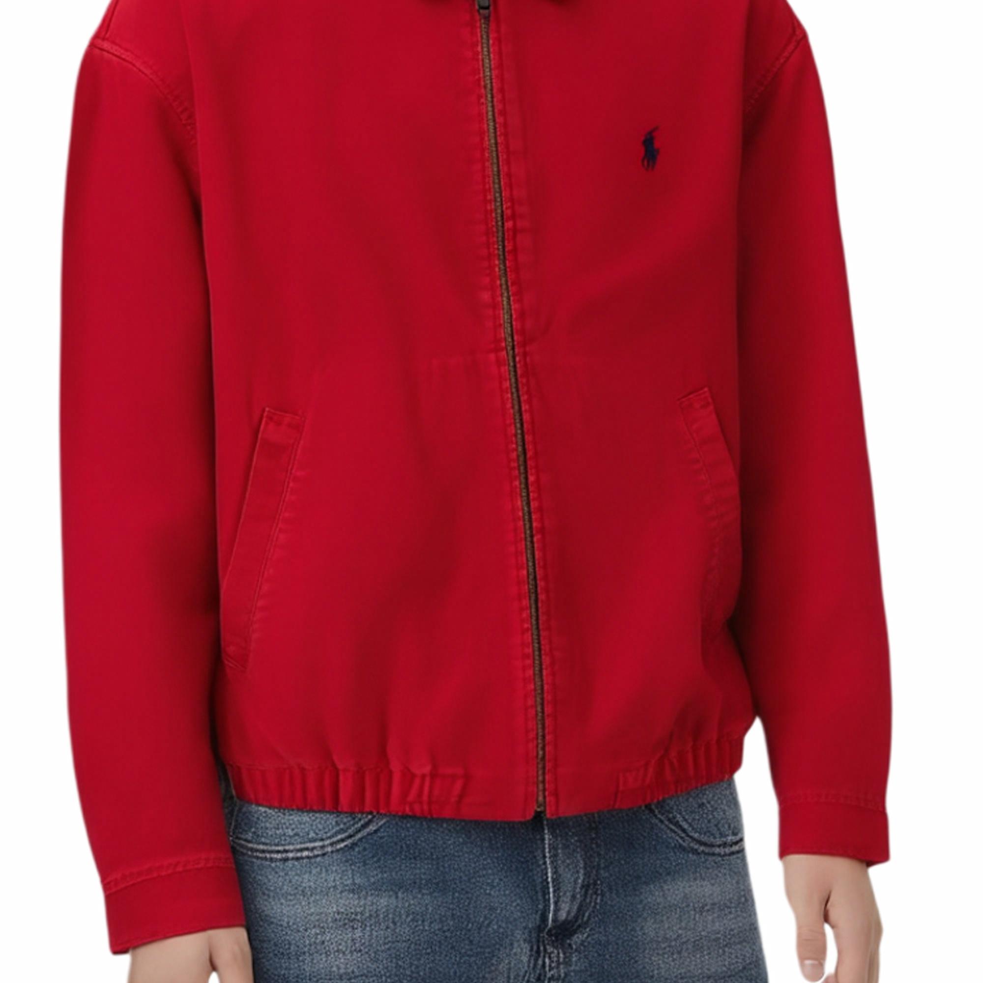 Purchase Polo Ralph Lauren 紅色寬鬆版拉鍊棉質外套 MNPOOTW16021669-RED