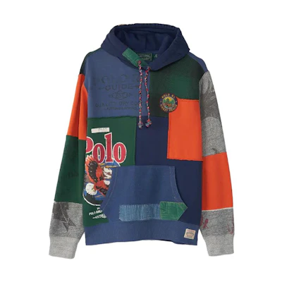 Polo Ralph Lauren Retro Fleece Patchwork Hoodie Multicolor Sweater. 710920304-001