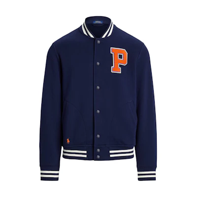 Polo Ralph Lauren RL Fleece Navy Baseball Jacket with Embroidery for Men. 100040649
