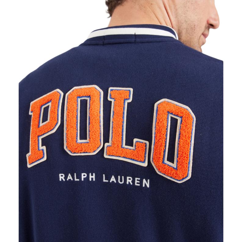 Polo Ralph Lauren RL Fleece Navy Baseball Jacket with Embroidery for Men. 100040649 圖 6