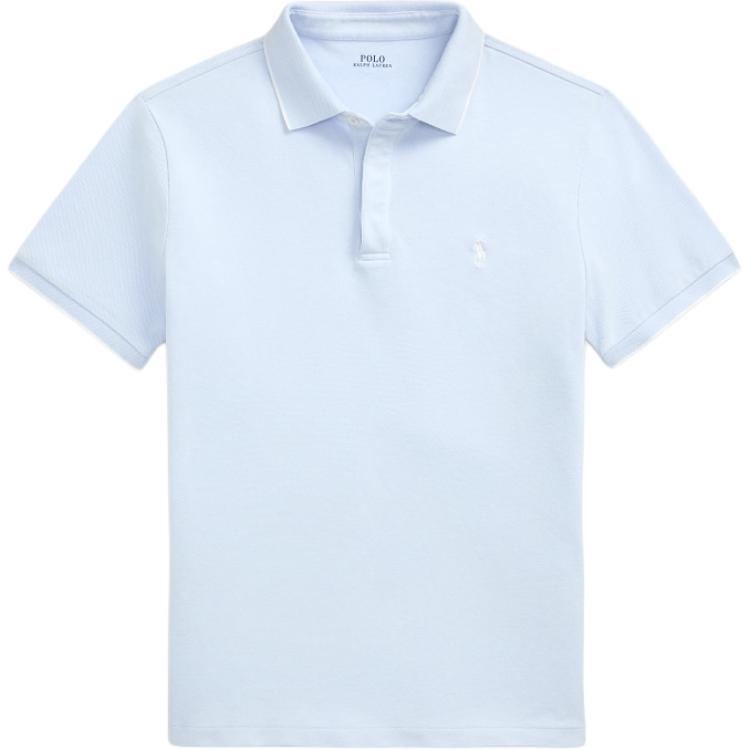 Polo Ralph Lauren Slim Fit Contrast-Trim Classic Blue Short Sleeve Polo Shirt Men MNPOKNI1N823368 圖 2