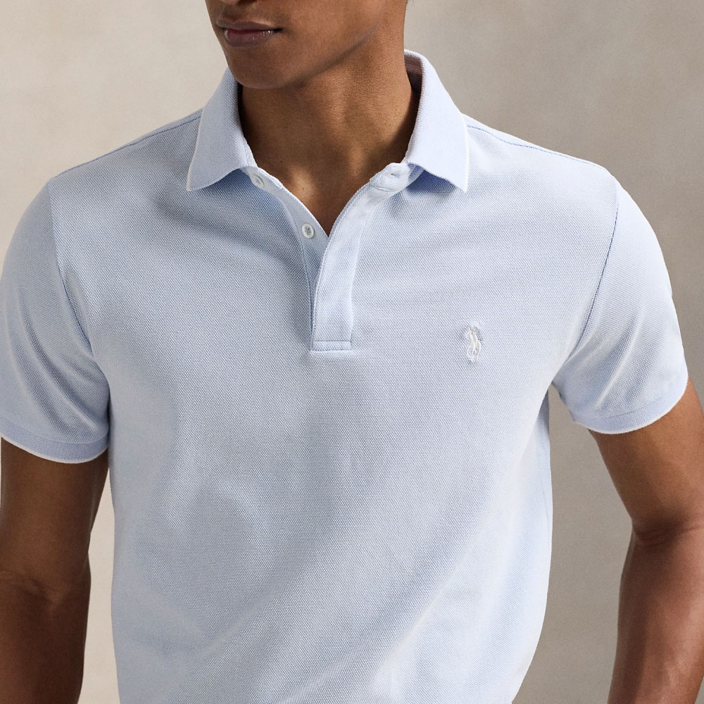 Polo Ralph Lauren Slim Fit Contrast-Trim Classic Blue Short Sleeve Polo Shirt Men MNPOKNI1N823368 圖 6