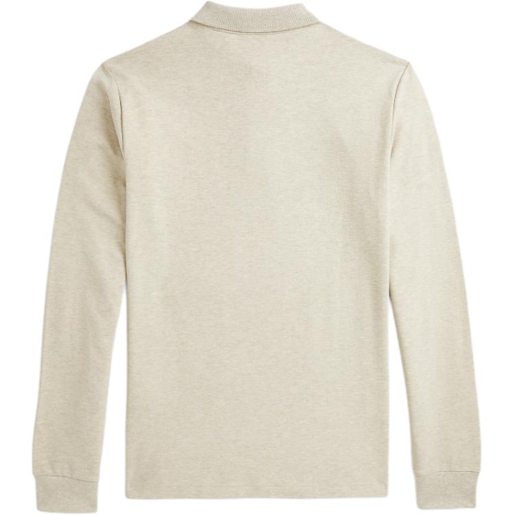 Lookbook Polo Ralph Lauren Slim Fit Embroidered Long Sleeve Polo Shirt Sand Dune Mens. MNPOKNI16823992-020