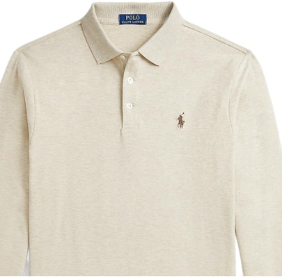 Polo Ralph Lauren Slim Fit Embroidered Long Sleeve Polo Shirt Sand Dune Mens. MNPOKNI16823992-020 Details for Polo Ralph Lauren Slim Fit Embroidered Long Sleeve Polo Shirt Sand Dune Mens. MNPOKNI16823992-020
