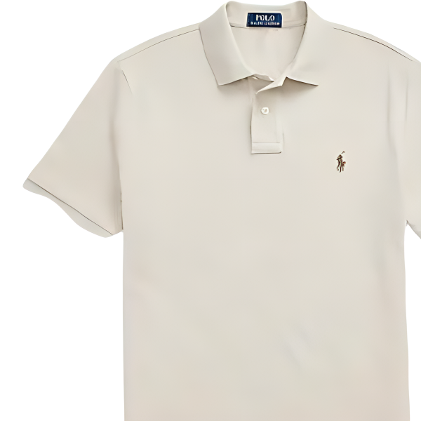 Lookbook Polo Ralph Lauren Slim Fit Embroidered Pony Short Sleeve Polo Shirt Beige Men 710557751-048