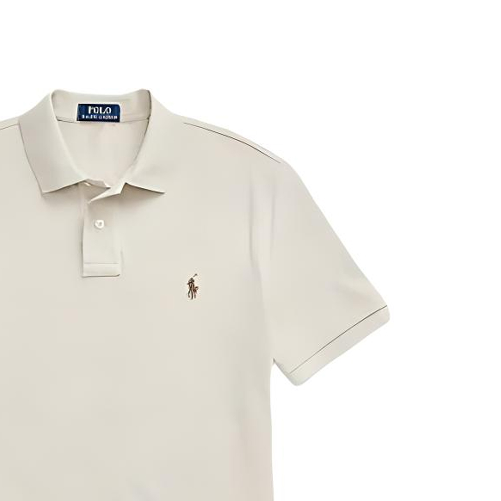 Details for Polo Ralph Lauren Slim Fit Embroidered Pony Short Sleeve Polo Shirt Beige Men 710557751-048