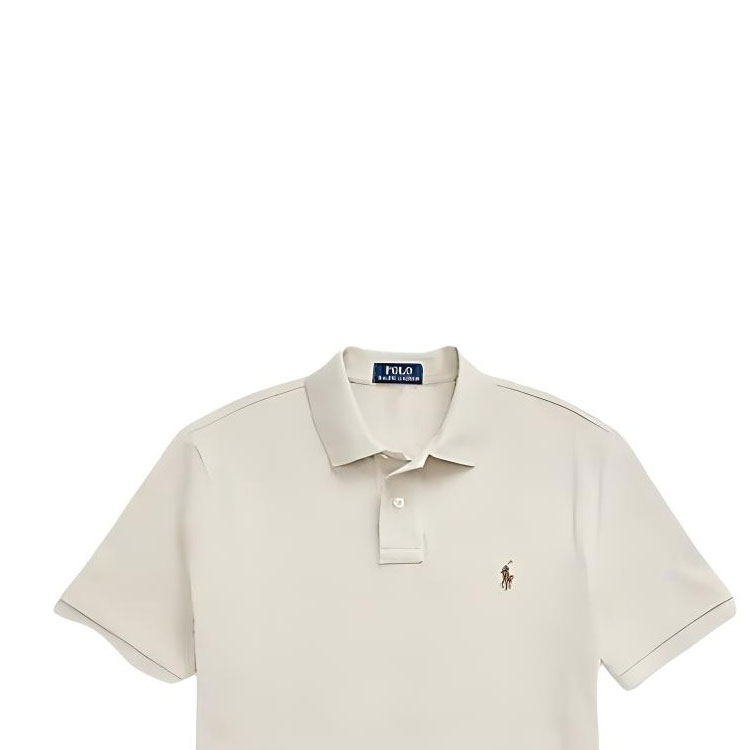 Sizing Polo Ralph Lauren Slim Fit Embroidered Pony Short Sleeve Polo Shirt Beige Men 710557751-048