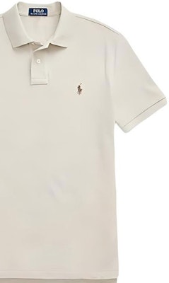 Polo Ralph Lauren Slim Fit Embroidered Pony Short Sleeve Polo Shirt Beige Men 710557751-048 Cheap Polo Ralph Lauren Slim Fit Embroidered Pony Short Sleeve Polo Shirt Beige Men 710557751-048