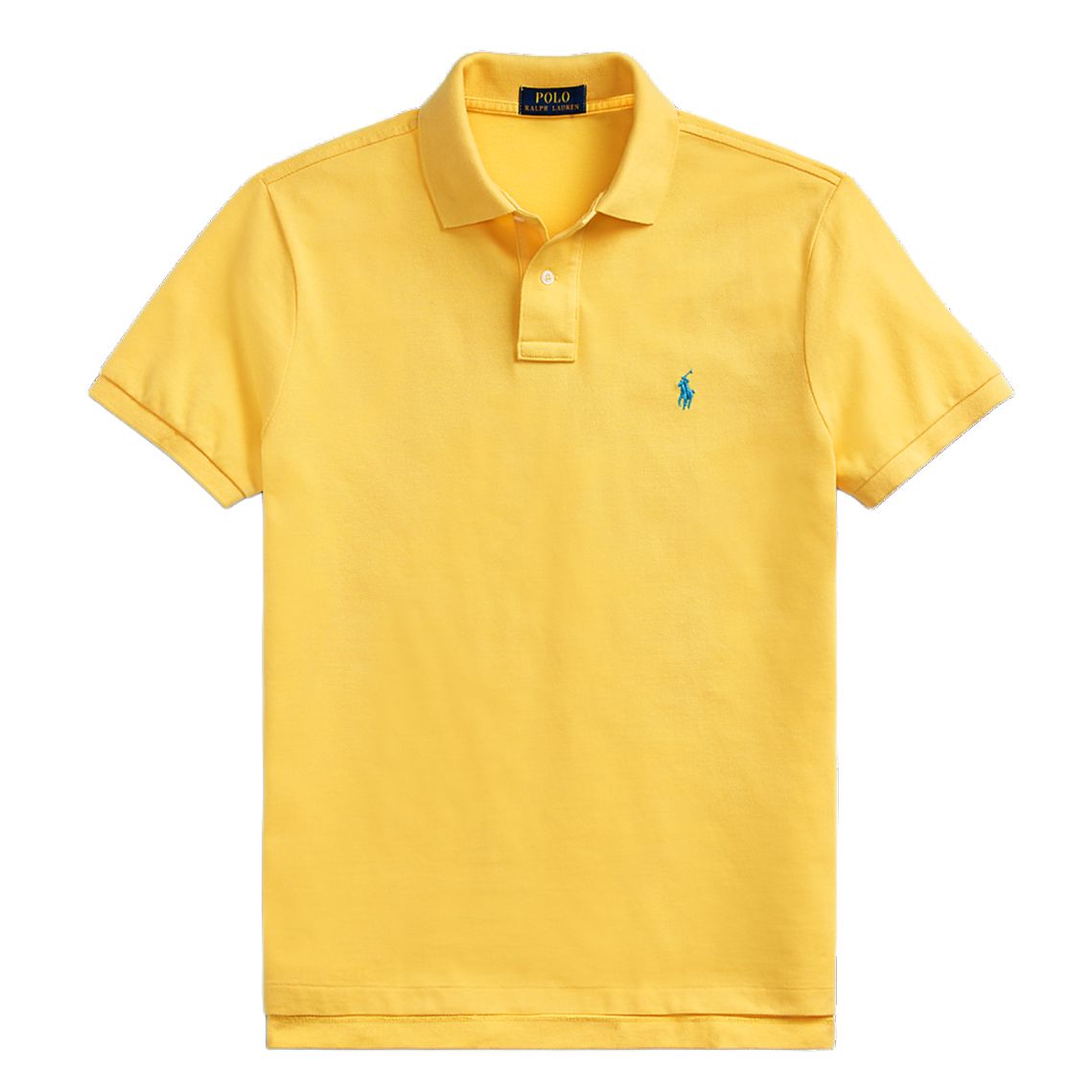 Polo Ralph Lauren Slim Fit Embroidered Pony Yellow Short Sleeve Polo Shirt Men. MNPOKNI1N820497-700