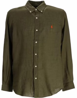 Polo Ralph Lauren Slim Fit Green Long Sleeve Shirt with Embroidered Logo for Men. 710966294-004 Order Polo Ralph Lauren Slim Fit Green Long Sleeve Shirt with Embroidered Logo for Men. 710966294-004