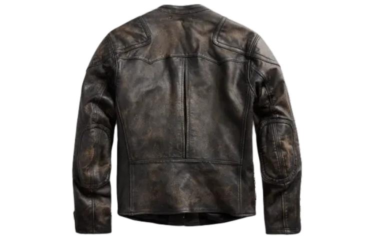 Polo Ralph Lauren Slim Fit Leather Moto Jacket Black  Zip-up Outerwear. MNRROTW16020-032 圖 3