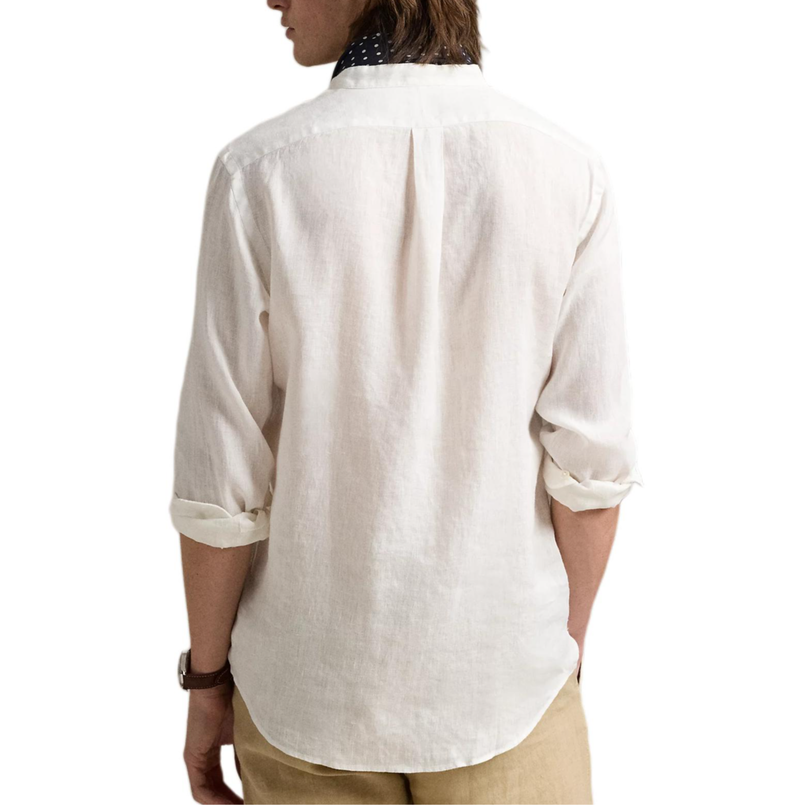 Purchase Polo Ralph Lauren 修身版長袖亞麻襯衫 白色 710968925-006