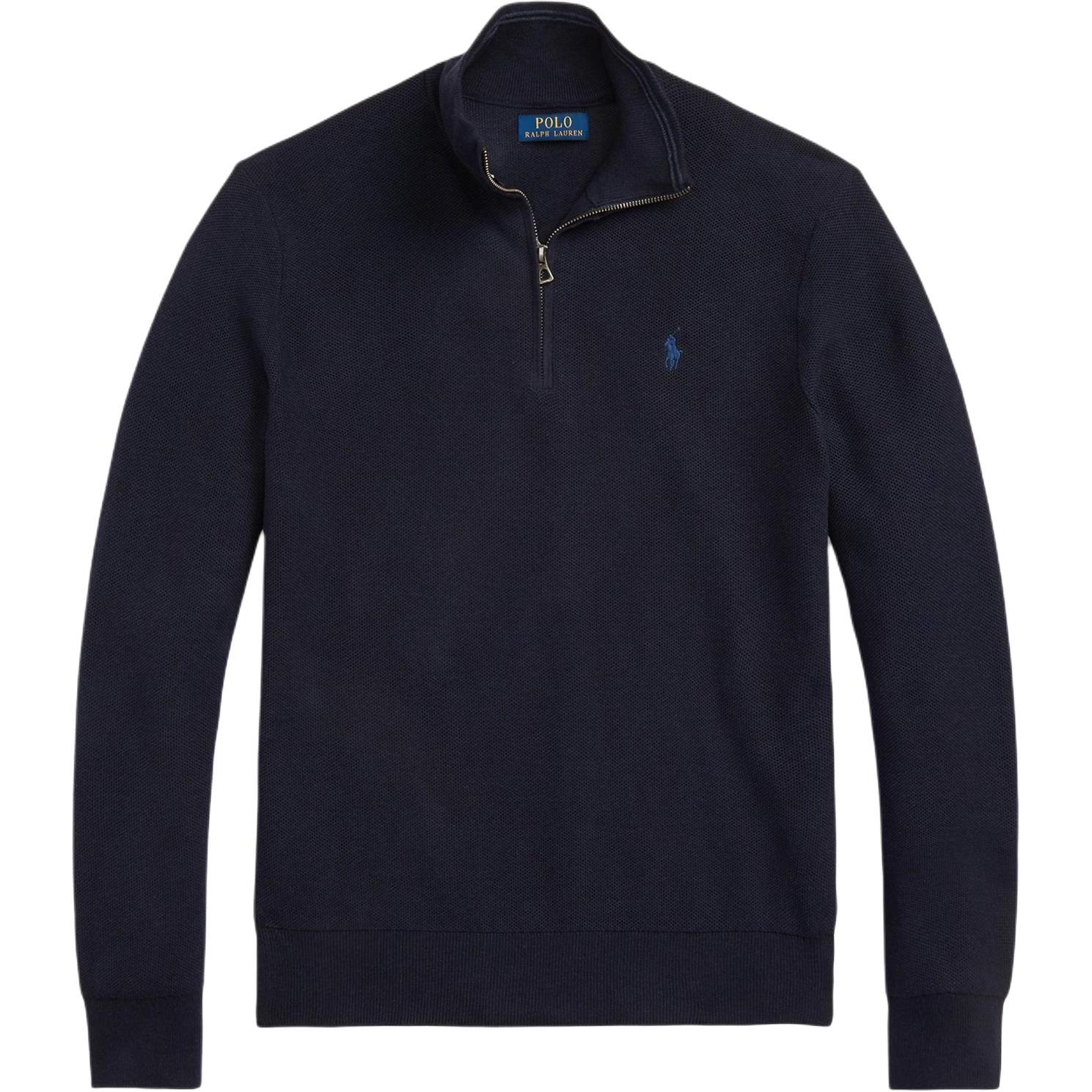 Polo Ralph Lauren Slim Fit Solid Half-Zip Long Sleeve Sweater Blue 710932304-001
