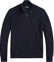Polo Ralph Lauren Slim Fit Solid Half-Zip Long Sleeve Sweater Blue 710932304-001 Polo Ralph Lauren Slim Fit Solid Half-Zip Long Sleeve Sweater Blue 710932304-001