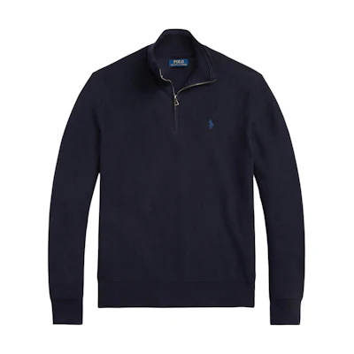 Polo Ralph Lauren Slim Fit Solid Half-Zip Long Sleeve Sweater Blue 710932304-001
