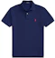 Buy Polo Ralph Lauren Slim Fit Solid Logo Embroidered Polo Shirt Blue MNPOKNI1N820345-400