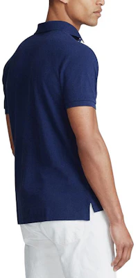 Polo Ralph Lauren Slim Fit Solid Logo Embroidered Polo Shirt Blue MNPOKNI1N820345-400 Shop Polo Ralph Lauren Slim Fit Solid Logo Embroidered Polo Shirt Blue MNPOKNI1N820345-400