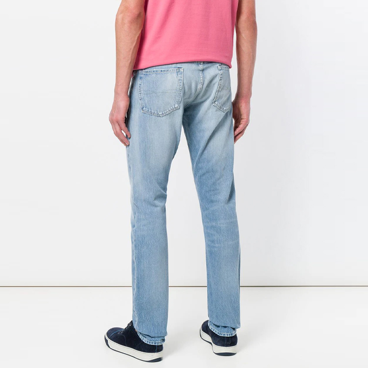 Shop Polo Ralph Lauren 修身款水洗牛仔裤 蓝色 710689307-001