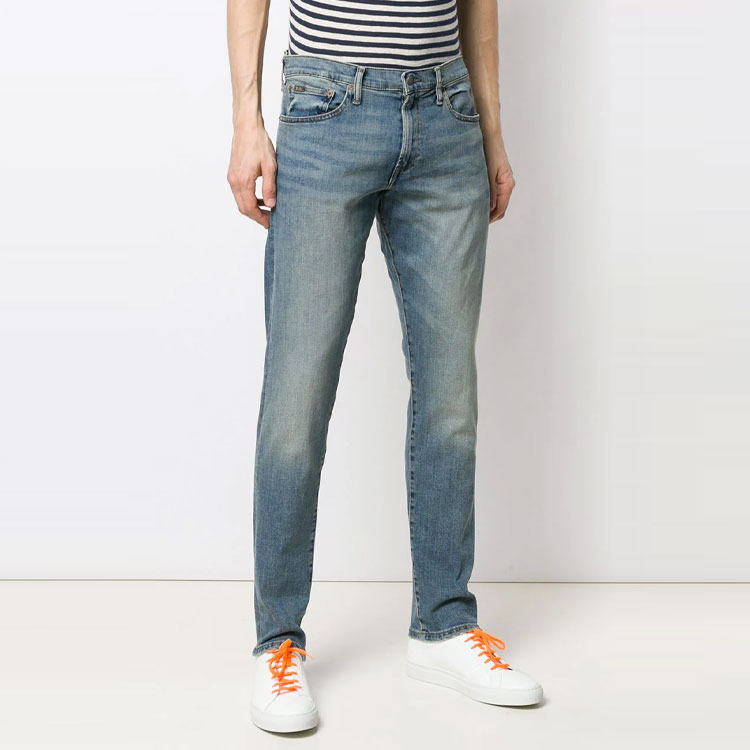 Lookbook Polo Ralph Lauren Slim Fit Jeans Lelaki Denim Biru Vintage. 710613950-026