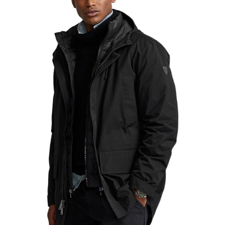 Polo Ralph Lauren Solid Black Logo Hoodie Jacket for Men MNPOOTW16020683-001 圖 3