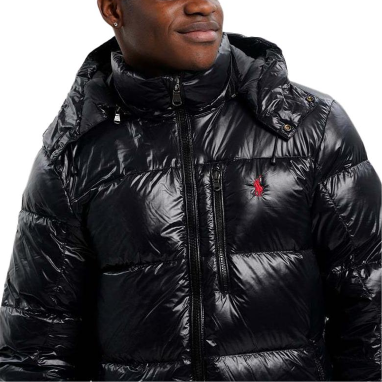 Sizing Polo Ralph Lauren 男士純黑色拉鏈羽絨外套 710950961002