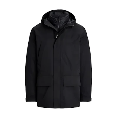 Polo Ralph Lauren Solid Black Zip Hoodie Jacket with Long Sleeves MNPOOTW16021438-001