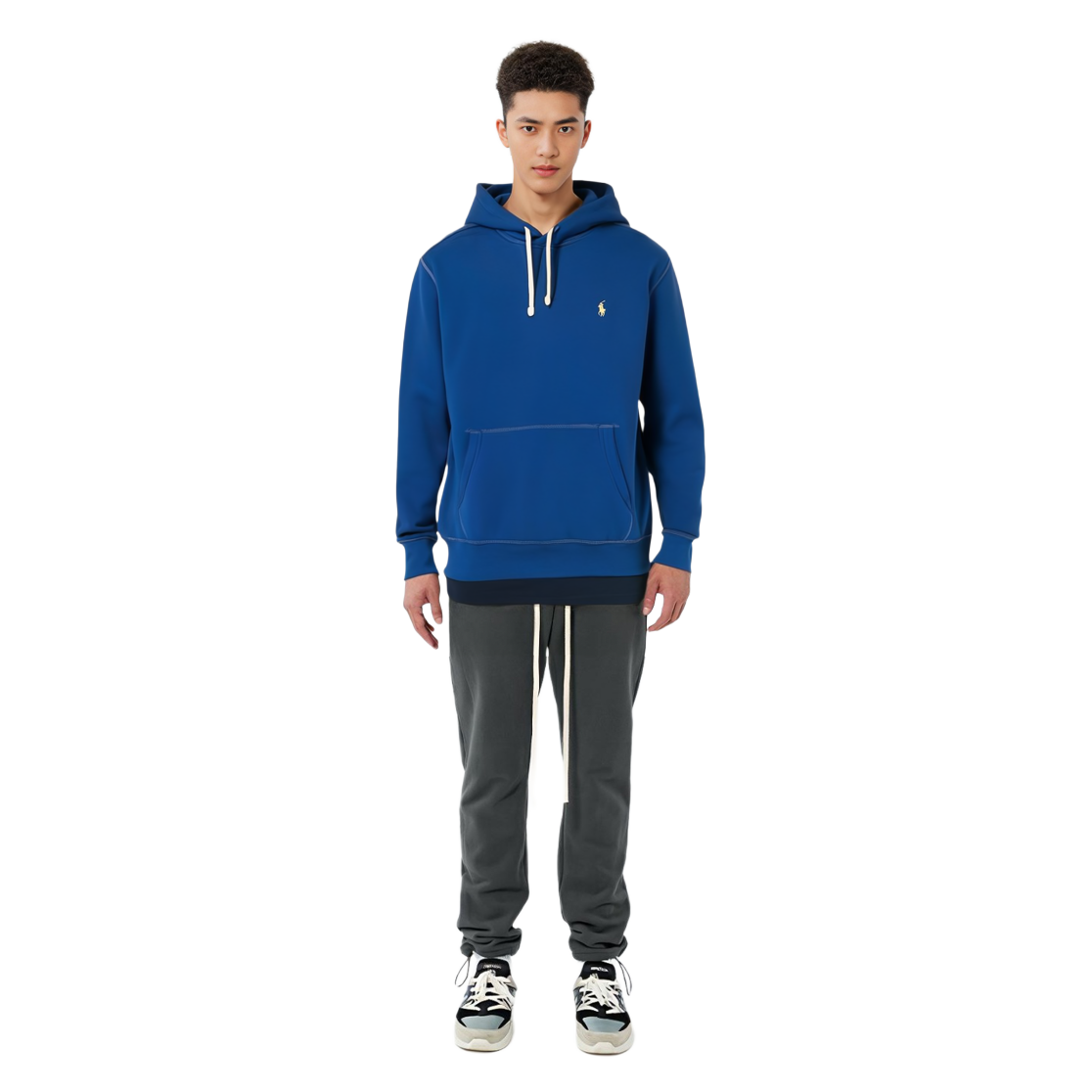 Polo Ralph Lauren Solid Blue Pullover Hoodie for Men. 710766778-084 圖 3