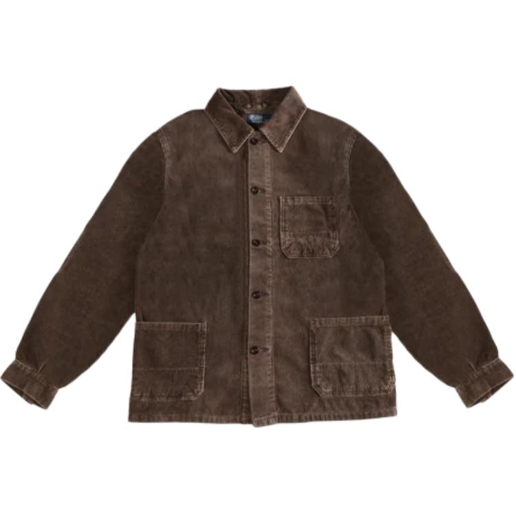 Polo Ralph Lauren Solid Brown Button-Up Long Sleeve Jacket for Men 710951565-001