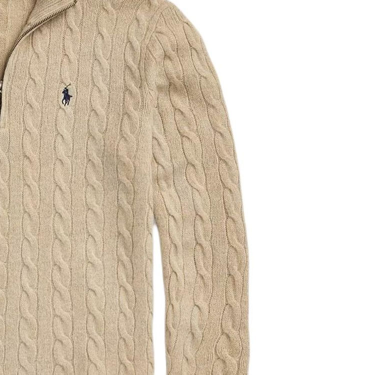 Polo Ralph Lauren Solid Brown Knit Long Sleeve Sweater for Men. 710876766-006 圖 6