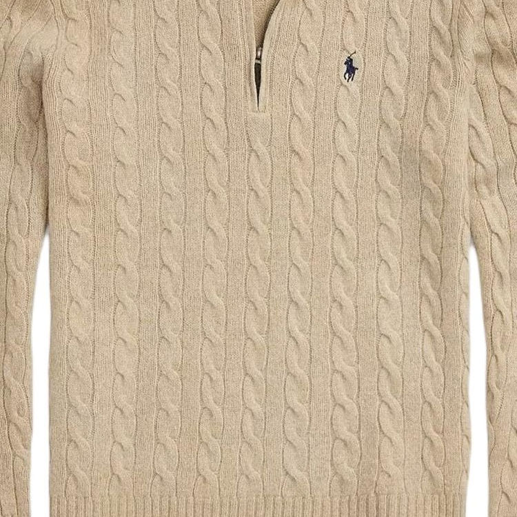 Polo Ralph Lauren Solid Brown Knit Long Sleeve Sweater for Men. 710876766-006 圖 8