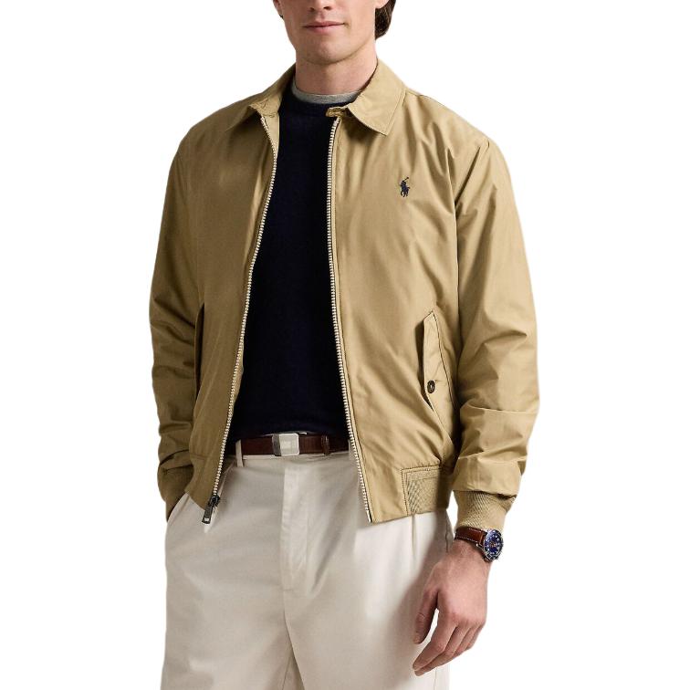 Polo Ralph Lauren Solid Brown Zip-Up Long Sleeve Jacket for Men 710938512-005 圖 4