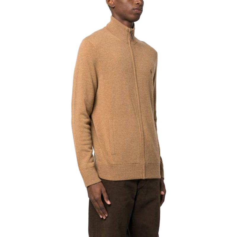 Polo Ralph Lauren Solid Brown Zip-Up Stand Collar Jacket for Men 710876719-004 圖 5