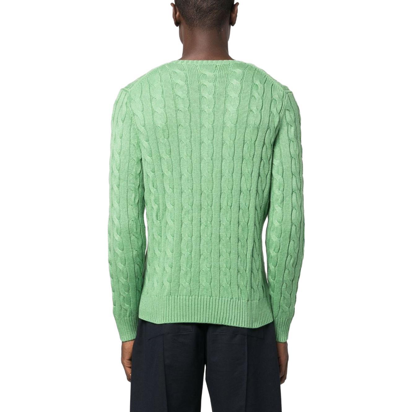 Polo Ralph Lauren Solid Cable Knit Crewneck Sweater Green  Embroidered Logo. 710775885-052 圖 5