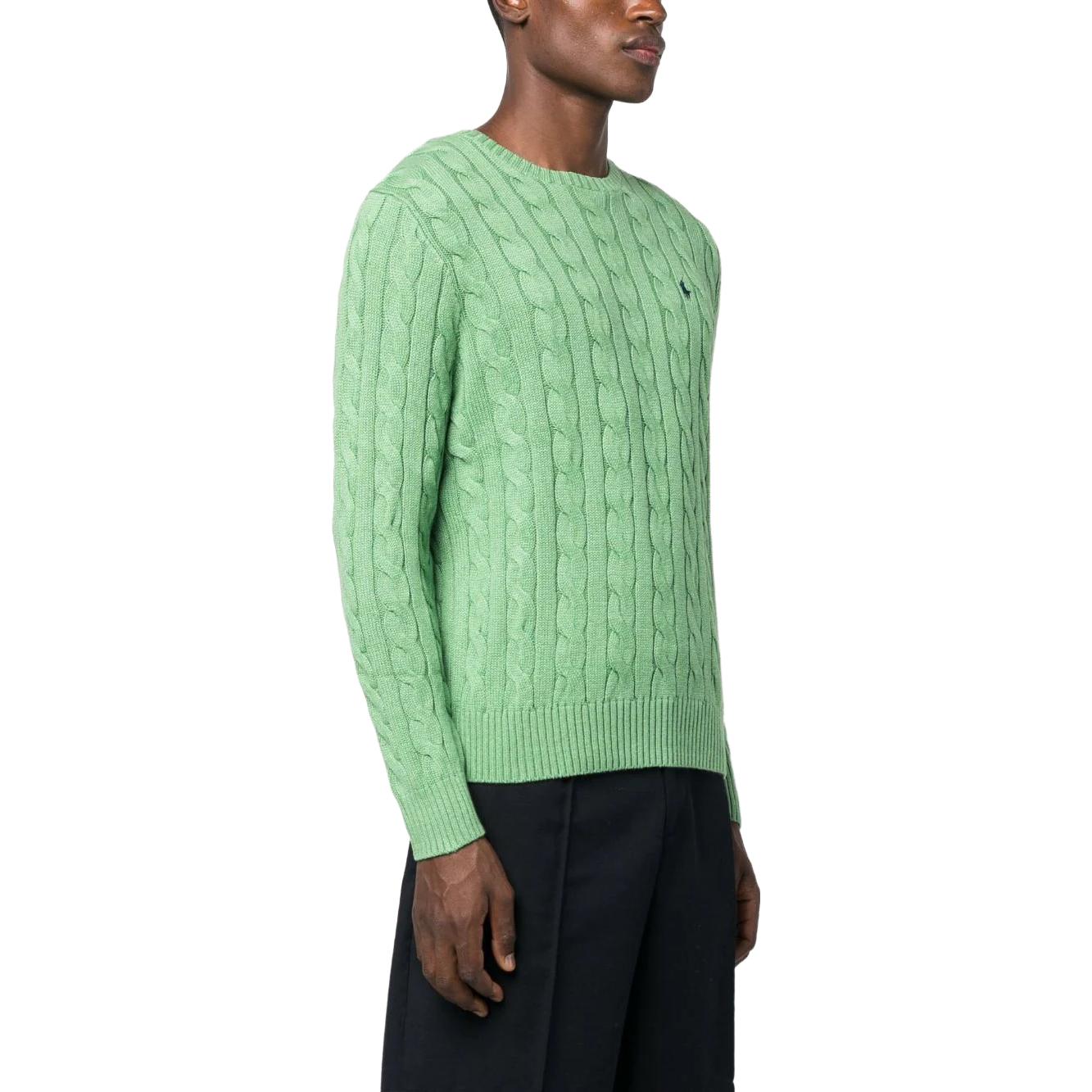 Polo Ralph Lauren Solid Cable Knit Crewneck Sweater Green  Embroidered Logo. 710775885-052 圖 6