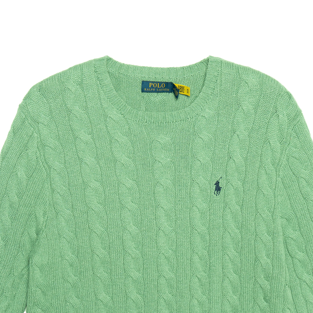 Polo Ralph Lauren Solid Cable Knit Crewneck Sweater Green  Embroidered Logo. 710775885-052 圖 7