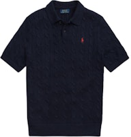 Polo Ralph Lauren Solid Cable Knit Pony Embroidered Polo Shirt Navy Tee. MNPOSWE1N820014-400 Polo Ralph Lauren Solid Cable Knit Pony Embroidered Polo Shirt Navy Tee. MNPOSWE1N820014-400