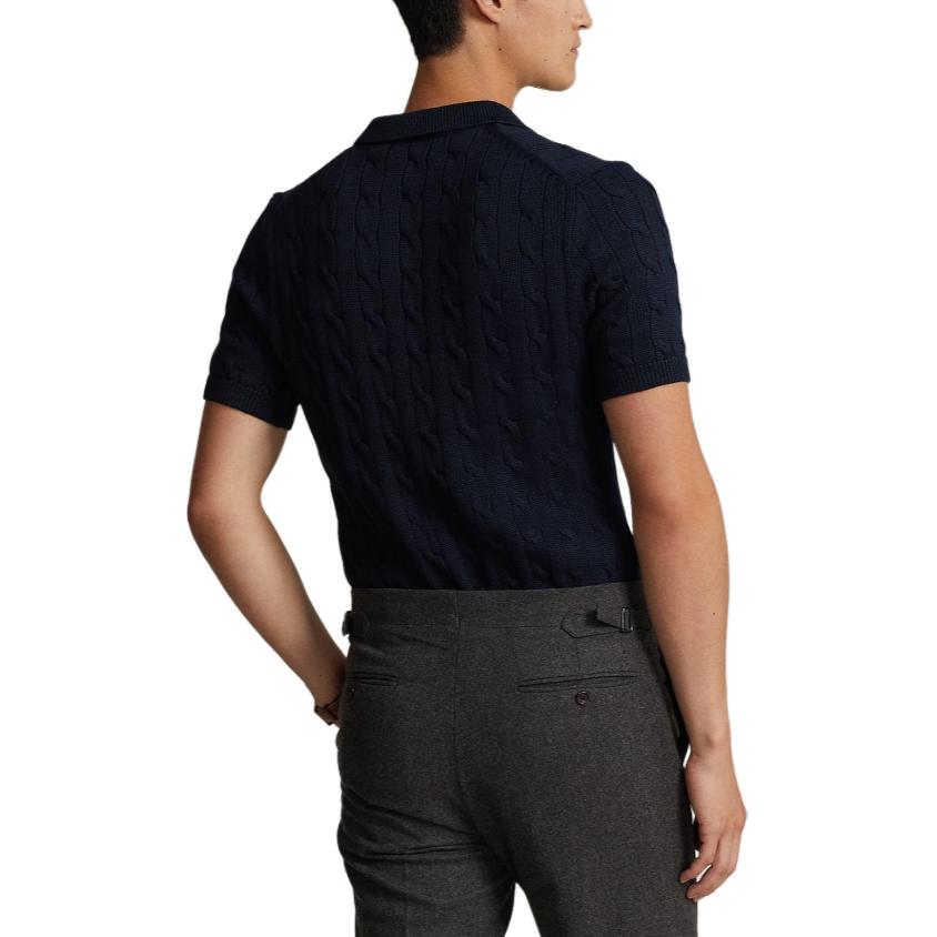 Purchase Polo Ralph Lauren 經典刺繡小馬深藍色電繡針織短袖POLO衫 T恤 MNPOSWE1N820014-400