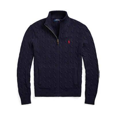 Polo Ralph Lauren Solid Cable Knit Sweater Blue Long Sleeve. MNPOSWE16821353-400