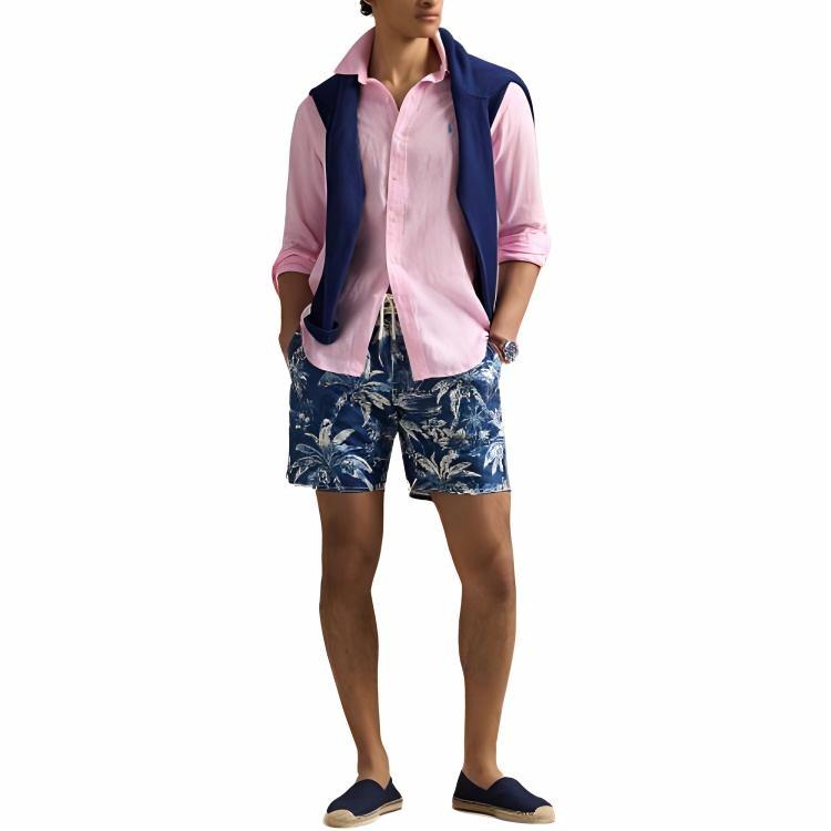 Shop Polo Ralph Lauren 純色粉色長袖襯衫 710967632-006