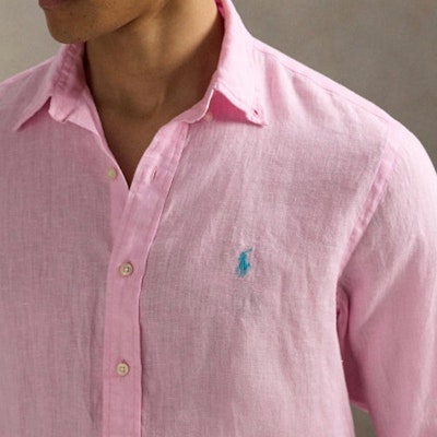 Polo Ralph Lauren 純色粉色長袖襯衫 710967632-006 Purchase Polo Ralph Lauren 純色粉色長袖襯衫 710967632-006