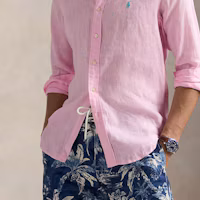 Details for Polo Ralph Lauren 純色粉色長袖襯衫 710967632-006