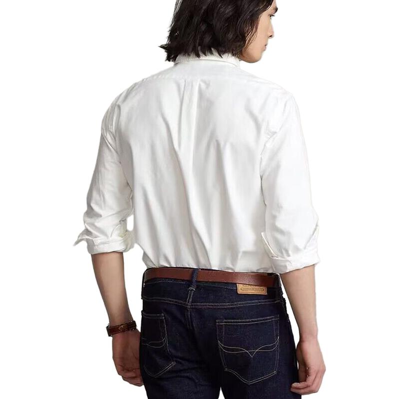 Polo Ralph Lauren Solid Color Casual Long Sleeve Shirt White () 710903588-002 圖 4