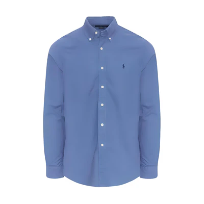Polo Ralph Lauren Solid Color Embroidered Pony Long Sleeve Shirt Blue Men’s 710852165-003